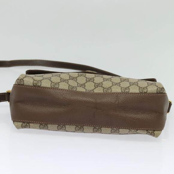 GUCCI GG Supreme Web Sherry Line Bag Pvc Beige Gold 164 02 084 - Picture 9 of 16